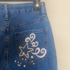 0, 24 High Waisted Denim Joggers